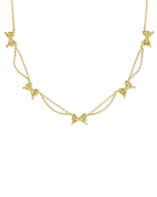 Carica l'immagine nel visualizzatore di Gallery, Bow Gold/Silver Strand Necklace,Fashion Jewelry Gift Idea
