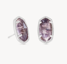 Load image into Gallery viewer, Amethyst Gemstone Natural Crystal Stud Earrings for Women Girls
