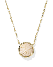 Load image into Gallery viewer, Sand Dollar Short Pendant Necklace/Stud Earrings in Natural Mother-of-Pearl, Fashion Jewelry, Unique Gifts
