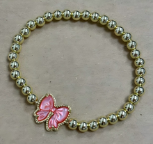 Carregar imagem no visualizador da galeria, Bow Stretch Bracelet in Carved Mother-of-Pearl, Reversible, Fashion Jewelry Gift Idea
