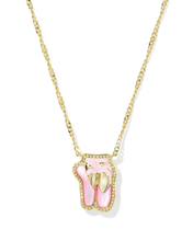 Load image into Gallery viewer, Ballet Short Pendant Necklace in Blush Mother-of-Pearl,Fashion Jewelry, Unique Gifts
