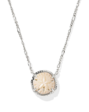 Load image into Gallery viewer, Sand Dollar Short Pendant Necklace/Stud Earrings in Natural Mother-of-Pearl, Fashion Jewelry, Unique Gifts
