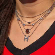 Load image into Gallery viewer, Orange Goldstone Basketball Pendant Necklace, Fashion Jewelry, Unique Gifts
