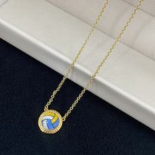 Carregar imagem no visualizador da galeria, Blue Volleyball Short Pendant Necklace,Fashion Jewelry,Unique Gifts
