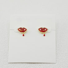 Load image into Gallery viewer, Lips Gold Pendant Necklace/Stud Earrings for Women, Fashion Jewelry, Unique Gifts
