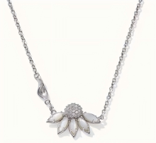 Load image into Gallery viewer, Flower Gold Short Pendant Necklace in Yellow Opalescent Resin, Fashion Jewelry, Unique Gifts
