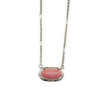 Load image into Gallery viewer, Etch Frame Oval Pendant Necklace for Women, Gold Plated Mixed Paperclip Chain Western Boho Jewelry Gift
