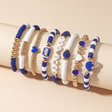 Charger l'image dans la galerie, Sports Game Day Bracelet Set Football Soccer Softball Theme Heishi Clay Bead Stackable Bracelets Multi‑Style Sport Fan Charm Wrist Jewelry Gift for Women Girls
