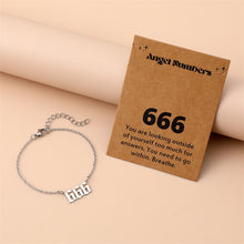 Carregar imagem no visualizador da galeria, Angel Number Bracelet 777 Stainless Steel Lucky Number Charm Spiritual Manifestation Dainty Bracelet
