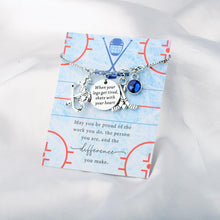 Load image into Gallery viewer, Ice Hockey Charm Bracelet Inspirational Engraved Quote Adjustable Box Chain Bracelet Hockey Player Gift for Women Girls Sports Jewelry

