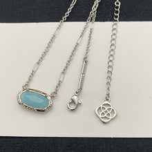 Load image into Gallery viewer, Etch Frame Oval Pendant Necklace for Women, Gold Plated Mixed Paperclip Chain Western Boho Jewelry Gift
