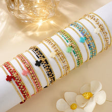 Load image into Gallery viewer, Bohemian Cross Beaded Stackable Bracelets Set Multi Layer Seed Bead Stretch Bracelet for Women Religious Jewelry Gift
