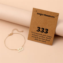 Carregar imagem no visualizador da galeria, Angel Number Bracelet 777 Stainless Steel Lucky Number Charm Spiritual Manifestation Dainty Bracelet
