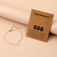Carregar imagem no visualizador da galeria, Angel Number Bracelet 777 Stainless Steel Lucky Number Charm Spiritual Manifestation Dainty Bracelet
