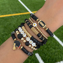 Carica l'immagine nel visualizzatore di Gallery, Football Theme Beaded Bracelet Set Multi‑Color Heishi Clay Bead Sport Charm Stackable Bracelets Fan Party Jewelry Gift For Women Teen Girls
