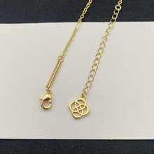 Load image into Gallery viewer, Etch Frame Oval Pendant Necklace for Women, Gold Plated Mixed Paperclip Chain Western Boho Jewelry Gift
