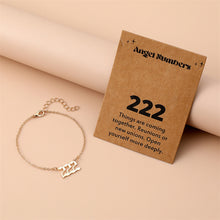 Carregar imagem no visualizador da galeria, Angel Number Bracelet 777 Stainless Steel Lucky Number Charm Spiritual Manifestation Dainty Bracelet
