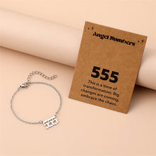 Carregar imagem no visualizador da galeria, Angel Number Bracelet 777 Stainless Steel Lucky Number Charm Spiritual Manifestation Dainty Bracelet
