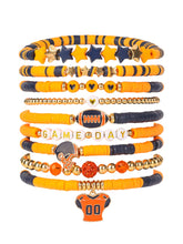 Charger l'image dans la galerie, Sports Game Day Bracelet Set Football Soccer Softball Theme Heishi Clay Bead Stackable Bracelets Multi‑Style Sport Fan Charm Wrist Jewelry Gift for Women Girls

