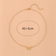 Load image into Gallery viewer, Angel Number Necklace 111 222 333 777 Stainless Steel Lucky Number Pendant Gold Chain Spiritual Manifestation Jewelry With Message Card

