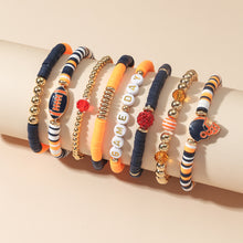 Charger l'image dans la galerie, Sports Game Day Bracelet Set Football Soccer Softball Theme Heishi Clay Bead Stackable Bracelets Multi‑Style Sport Fan Charm Wrist Jewelry Gift for Women Girls
