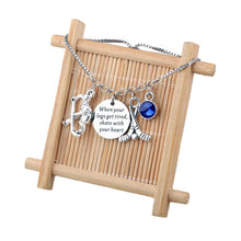 Load image into Gallery viewer, Ice Hockey Charm Bracelet Inspirational Engraved Quote Adjustable Box Chain Bracelet Hockey Player Gift for Women Girls Sports Jewelry
