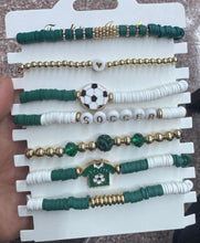 Charger l'image dans la galerie, Sports Game Day Bracelet Set Football Soccer Softball Theme Heishi Clay Bead Stackable Bracelets Multi‑Style Sport Fan Charm Wrist Jewelry Gift for Women Girls

