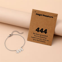 Carregar imagem no visualizador da galeria, Angel Number Bracelet 777 Stainless Steel Lucky Number Charm Spiritual Manifestation Dainty Bracelet
