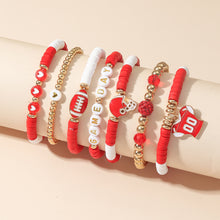 Charger l'image dans la galerie, Sports Game Day Bracelet Set Football Soccer Softball Theme Heishi Clay Bead Stackable Bracelets Multi‑Style Sport Fan Charm Wrist Jewelry Gift for Women Girls
