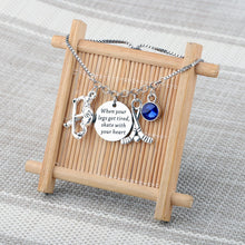 Load image into Gallery viewer, Ice Hockey Charm Bracelet Inspirational Engraved Quote Adjustable Box Chain Bracelet Hockey Player Gift for Women Girls Sports Jewelry
