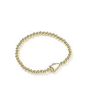 Cargar imagen en el visor de la galería, Cheer Gold Plated Bead Bracelet, Sports Teams &amp; Daily Encouragement Jewelry for Women
