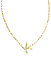 Cargar imagen en el visor de la galería, Gold Letter Initial A-Z Short Pendant Necklace in White Pearl, Fashion Jewelry, Unique Gifts
