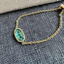 Load image into Gallery viewer, London Blue Clear Glass Gemstone Adjustable Chain Bracelet for Women, Fashion Jewelry
