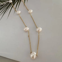 Carica l'immagine nel visualizzatore di Gallery, YEEVAA White Cultured Freshwater Pearl Strand Necklace Fashion Jewelry for Women

