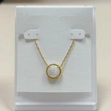 Load image into Gallery viewer, Volleyball Short Pendant Necklace in White Mother-of-Pearl,Fashion Jewelry, Unique Gifts
