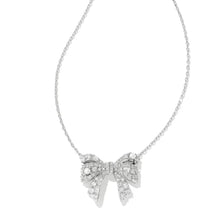 Carica l'immagine nel visualizzatore di Gallery, Elegant Bow Pendant Necklace in White Mix for Women, Fashion Jewelry Gift Idea
