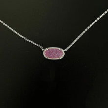 Carica l'immagine nel visualizzatore di Gallery, Purple Drusy Pendant Necklace for Women, Fashion Jewelry, Unique Gifts
