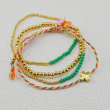 Load image into Gallery viewer, Boho Multilayer Beaded Bracelet Set Colorful Seed Bead Cross Charm Braided Tassel Adjustable Bracelets Bohemian Jewelry
