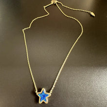 Carregar imagem no visualizador da galeria, Gold  Plated Small Star Drusy Pendant Necklace, Fashion Jewelry for Women
