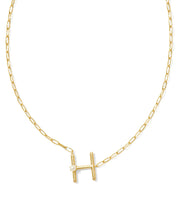 Cargar imagen en el visor de la galería, Gold Letter Initial A-Z Short Pendant Necklace in White Pearl, Fashion Jewelry, Unique Gifts
