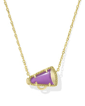 Load image into Gallery viewer, Cheer Megaphone Short Pendant Necklace in Mother-of-Pearl,Fashion Jewelry, Unique Gifts
