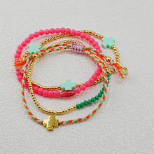 Load image into Gallery viewer, Boho Multilayer Beaded Bracelet Set Colorful Seed Bead Cross Charm Braided Tassel Adjustable Bracelets Bohemian Jewelry
