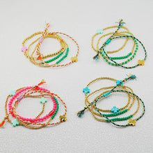 Load image into Gallery viewer, Boho Multilayer Beaded Bracelet Set Colorful Seed Bead Cross Charm Braided Tassel Adjustable Bracelets Bohemian Jewelry
