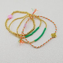 Load image into Gallery viewer, Boho Multilayer Beaded Bracelet Set Colorful Seed Bead Cross Charm Braided Tassel Adjustable Bracelets Bohemian Jewelry
