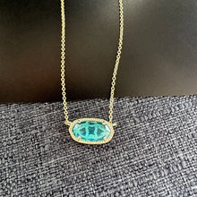 Load image into Gallery viewer, London Blue Clear Glass Gemstone Pendant Necklace for Women, Fashion Jewelry, Unique Gifts

