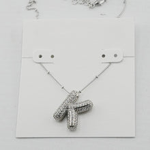 Lade das Bild in den Galerie-Viewer, Silver Letter Initial A-Z Short Pendant Necklace, Cubic Zirconia Inlaid, Fashion Jewelry, Unique Gifts
