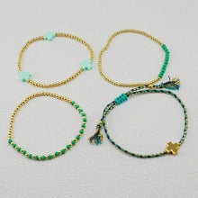 Load image into Gallery viewer, Boho Multilayer Beaded Bracelet Set Colorful Seed Bead Cross Charm Braided Tassel Adjustable Bracelets Bohemian Jewelry
