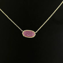 Carica l'immagine nel visualizzatore di Gallery, Purple Drusy Pendant Necklace for Women, Fashion Jewelry, Unique Gifts
