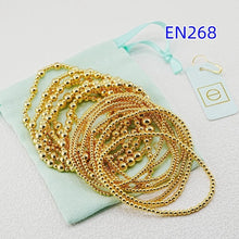 Load image into Gallery viewer, Dainty Gold Bead Stretch Bracelet, 14K Gold Plated Stackable Beaded Bracelets Trendy Everyday Jewelry for Women
