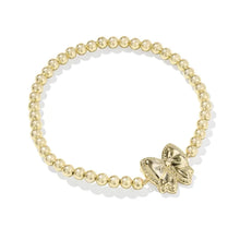 Carregar imagem no visualizador da galeria, Bow Stretch Bracelet in Carved Mother-of-Pearl, Reversible, Fashion Jewelry Gift Idea
